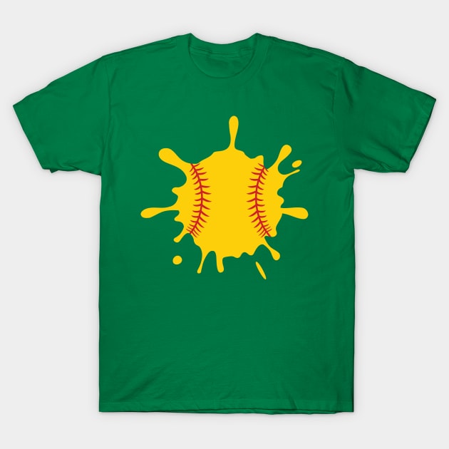 Baseball Softball Splat T-Shirt by TheDoorMouse